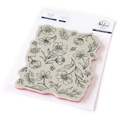 PinkFresh Studio - Pure Joy Collection - Breezy Blossom -  Cling Rubber Stamp - 4.25&quot; x 5.5&quot; - 238724