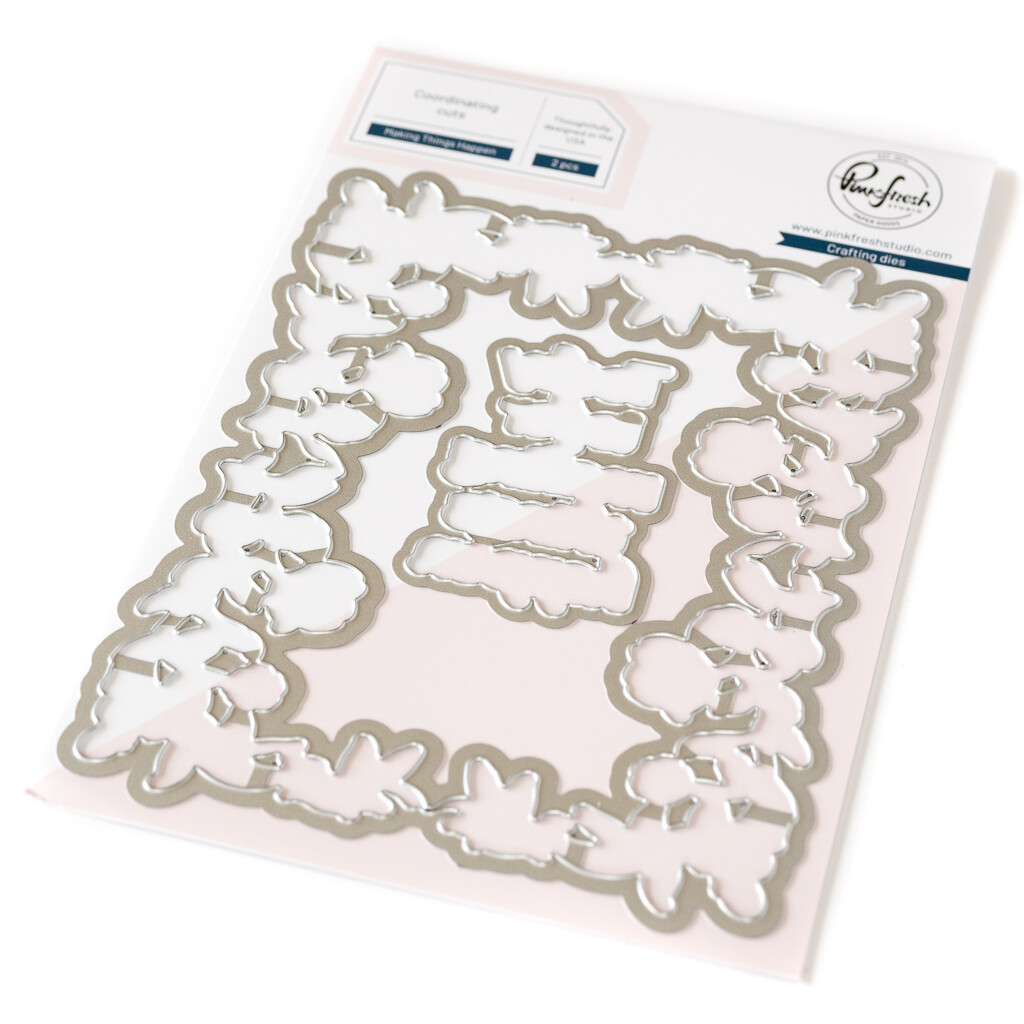 PinkFresh Studio - Pure Joy Collection - Making Things Happen -   Die Set - 239224- 3 pcs