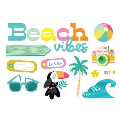 Simple Stories - Just Beachy Collection - Page Pieces - JBY22331 - 12pcs