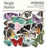 Simple Stories - Simple Vintage Color Palette Collection - Essentials Bits &amp; Pieces - Butterfly - Die Cuts - SCVP22231 - 44 pcs