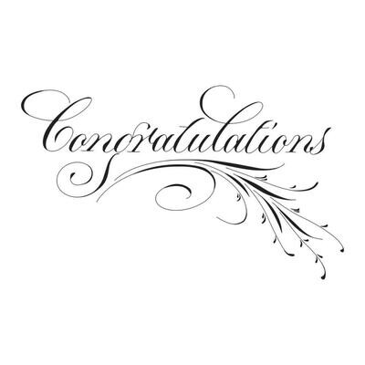 Spellbinders Paper Arts - Betterpress - Press Plate - By Paul Antonio - Congratulations - BP-099