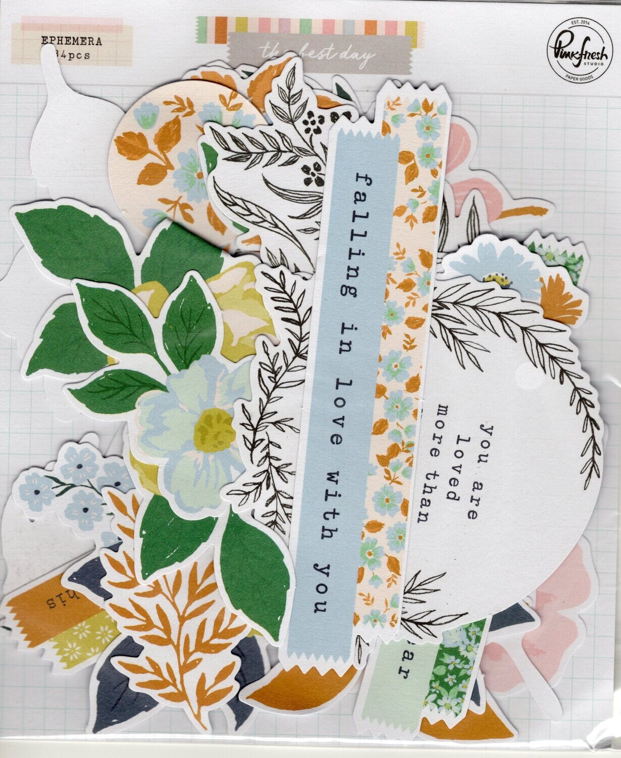 PinkFresh Studio - The Best Day Collection - Ephemera - Die Cuts - 125921 - 34 pcs