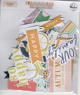 PinkFresh Studio - The Best Day Collection - Ephemera 2 - Die Cuts - 125421 - 45 pcs