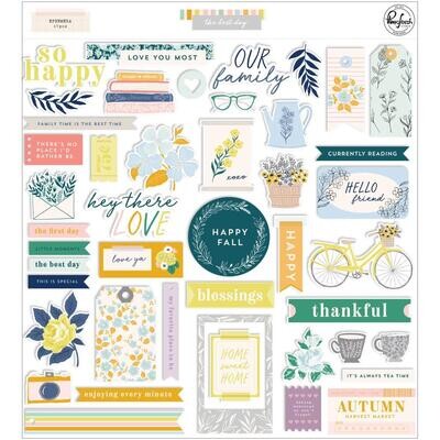 PinkFresh Studio - The Best Day Collection - Ephemera 2 - Die Cuts - 125421 - 45 pcs