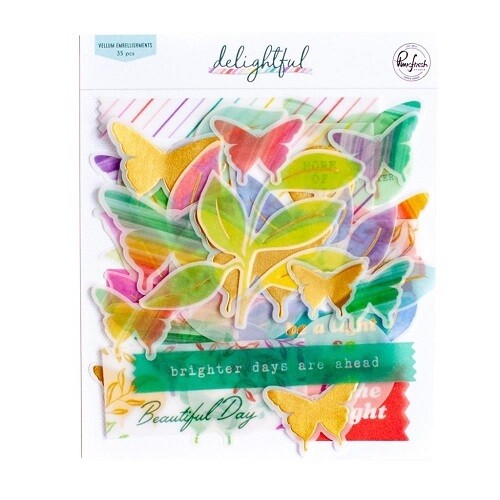 PinkFresh Studio - Delightful Collection - Vellum Die Cuts  - 159622 - 35 pcs