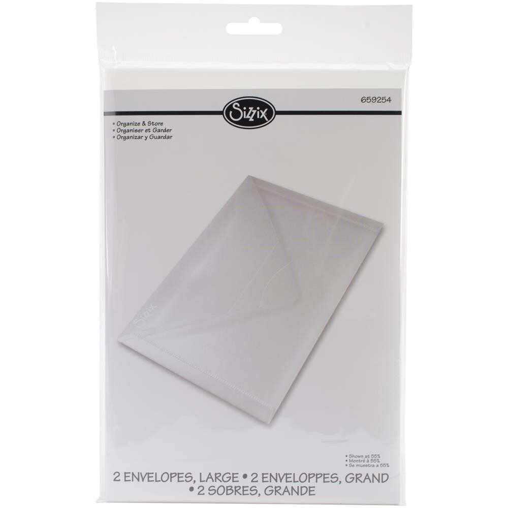 Sizzix - Storage Envelopes for Metal Dies - 2 Pack - 9" x 6 1/4" - 659254