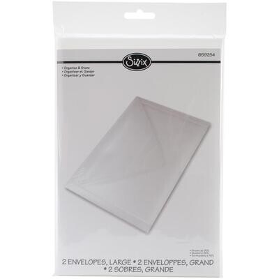 Sizzix - Storage Envelopes for Metal Dies - 2 Pack - 9&quot; x 6 1/4&quot; - 659254