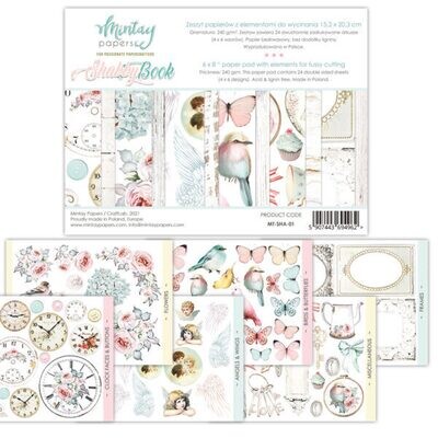 Mintay By Karola - Fussy Cutting Element Book - Shabby Chic  - 6&quot; x 8&quot; - MT-SHA-01