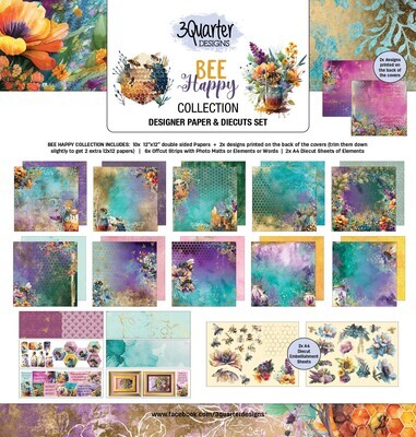 3 Quarter Designs - 12 x 12 Collection - Be Happy - Sold Out