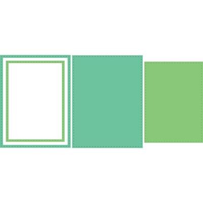 PinkFresh Studio - Essentials Collection - Die Set - Stitched Rectangles - PF001ES