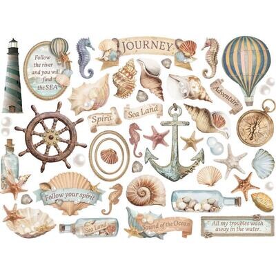 Stamperia - Sea Land Collection - Die Cuts - DFLDC95