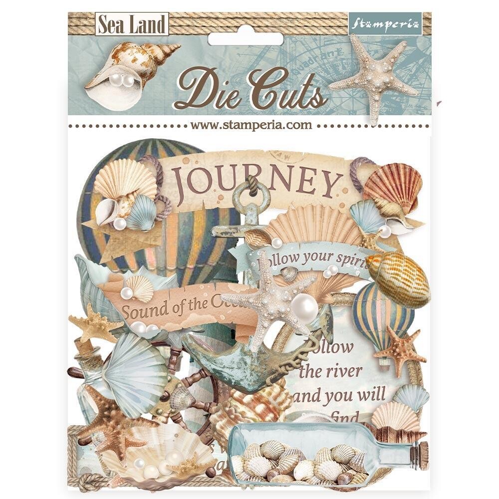Stamperia - Sea Land Collection - Die Cuts - DFLDC95