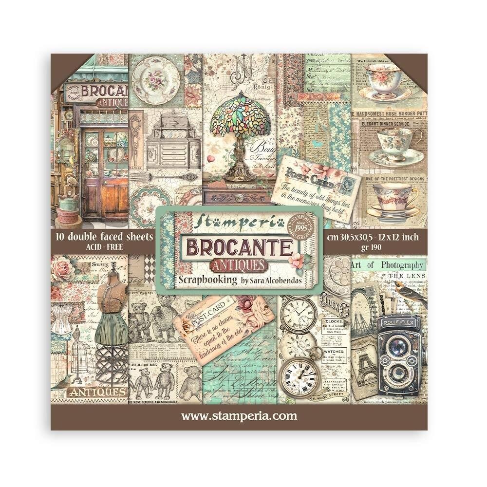 Stamperia - Brocante Antiques Collection - 12 x 12 Paper Pack - SBBL150 - 10 sheets