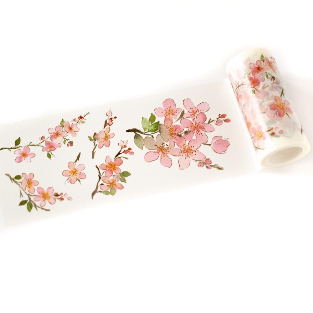 PinkFresh Studio - Artsy Floral Collection - Sakura - Washi Tape - 4&quot; x 10M - 240624