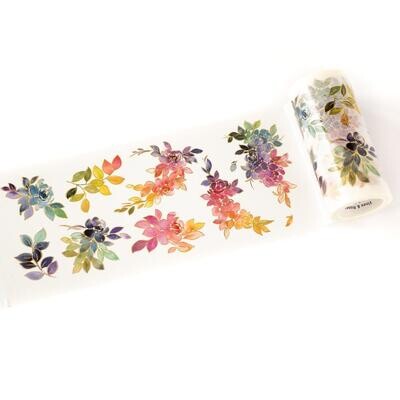 PinkFresh Studio - Artsy Floral Collection - Vines & Roses -Washi Tape - 4" x 10M - 241424 - Due Early May