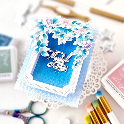 PinkFresh Studio - Essentials Collection - Die Set - Notched Corner Frame Set - PF153ES - 8pcs