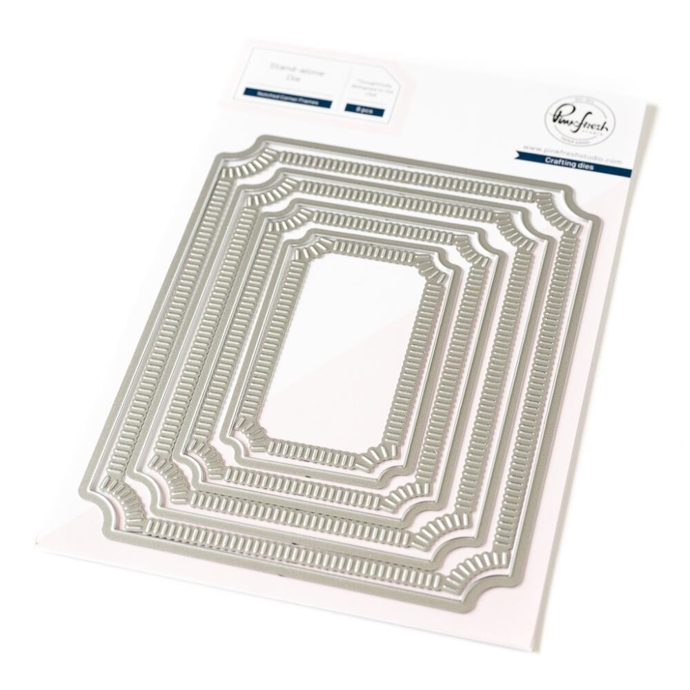 PinkFresh Studio - Essentials Collection - Die Set - Notched Corner Frame Set - PF153ES - 8pcs