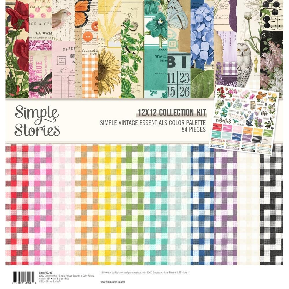 Simple Stories - Color Palette Collection - 12 x 12 - Essentials - Paper Pack - SVCP22200 - 12 sheets