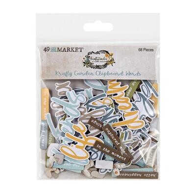 49 & Market - Krafty Garden Collection - Chipboard Words Set - KG26696