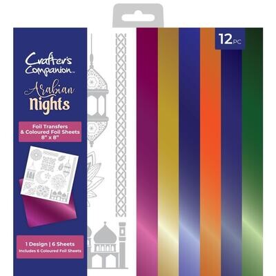 Crafters Companion - Arabian Night Collection - Foiled Transfer - 8 x 8 Pad - ANFOILTR8
