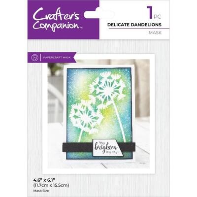 Crafters Companion - Embossing Folder / Mask - Delicate Dandelions - CCMASKDEDAN