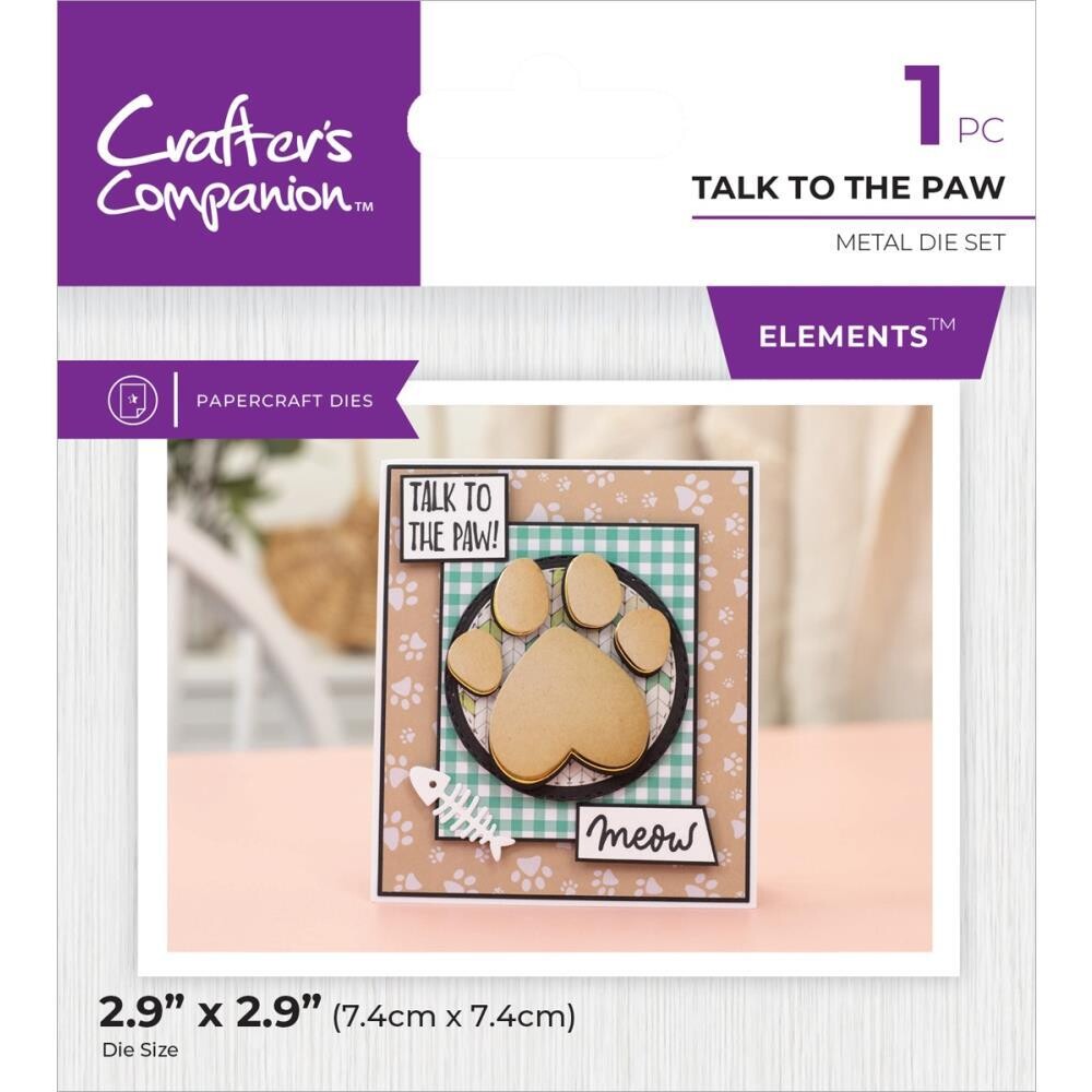 Crafters Companion - Pet's Rule Collection - Die Set - Talk To the Paw - CCPRRMDTTP