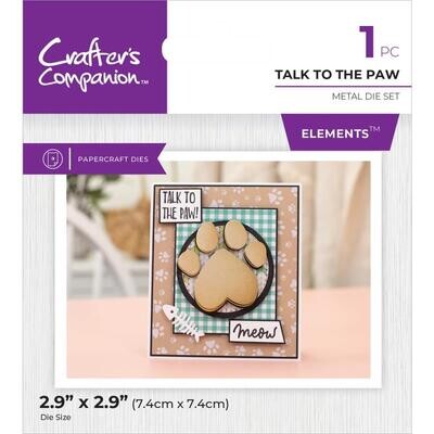 Crafters Companion - Pet's Rule Collection - Die Set -  Talk To the Paw - CCPRRMDTTP
