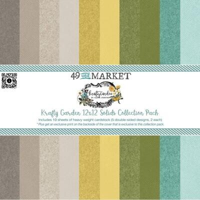 49 & Market - Krafty Garden Collection - 12 x 12 Paper Pack - Foundations - KG26382 - 10 sheets