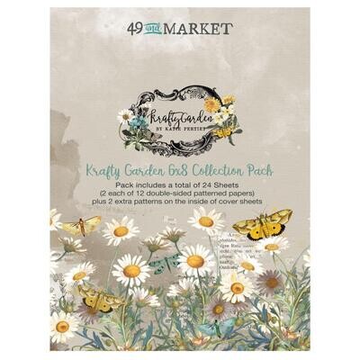 49 & Market - Krafty garden Collection - 6 x 8 Paper Pad - KG26399 - 24 sheets