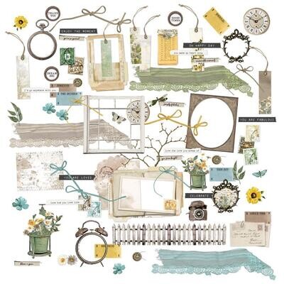 49 &amp; Market - Krafty Garden Collection - Laser Cut Outs - Elements - KG26627 - 79pcs