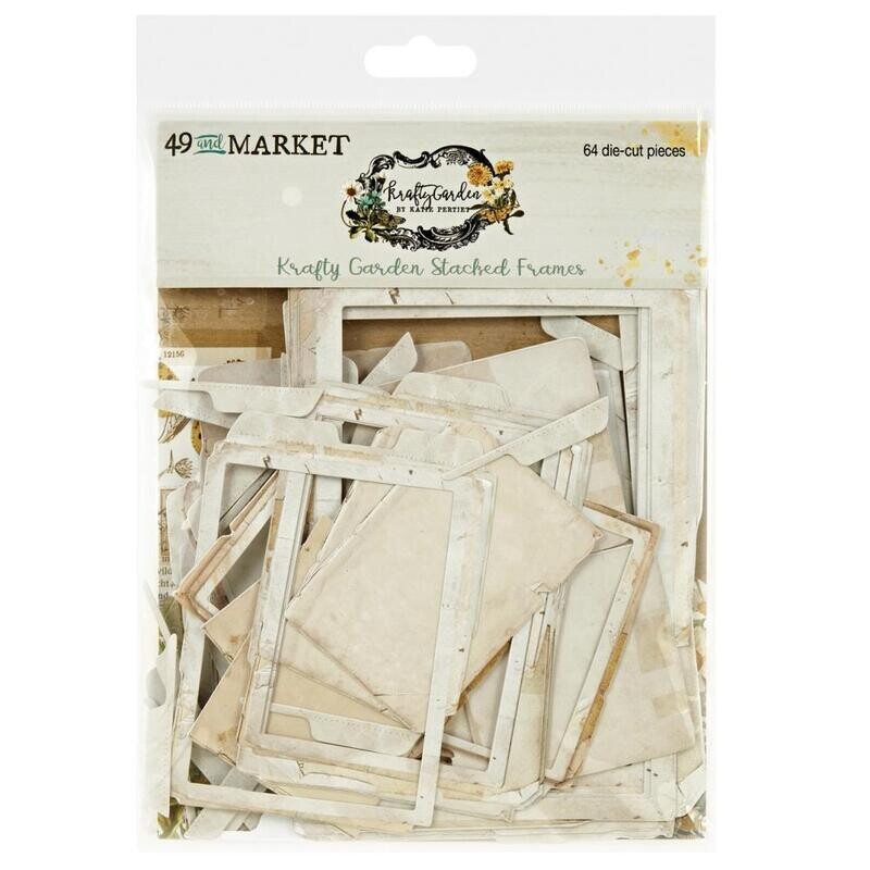 49 &amp; Market - Krafty Garden Collection - Chipboard - Stacked Frames - KG26672 - 27 pcs