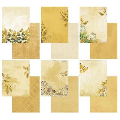 49 & Market - Colour Swatch Collection - Ochre - 6" x 8" - Paper Pad - OCS26801