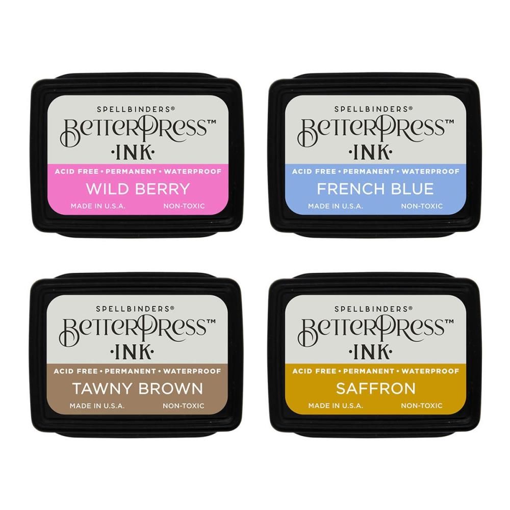 Spellbinders Paper Arts - BetterPress - Mini Ink Pad Set - Nature Tones - BPI-1002