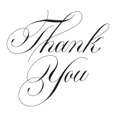 Spellbinders Paper Arts - Betterpress - Press Plate - By Paul Antonio - Thank You - BP-103