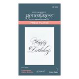 Spellbinders Paper Arts - Betterpress - Press Plate - By Paul Antonio - Happy Birthday - BP-098