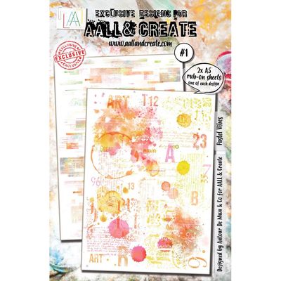 All And Create - Rub On Transfer - Pastel Vibes - ALL-RO001