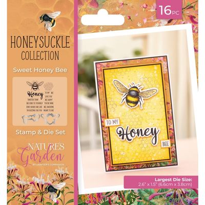 Crafters Companion - Nature&#39;s Garden Collection - Stamp &amp; Die Set - Honeysuckle - NG-HS-STD-SWHB