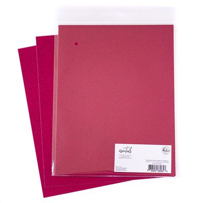PinkFresh Studio - Essentials - Glitter Cardstock - 8.5&quot; x 11&quot; - Magenta - PF147ES - 6 sheets
