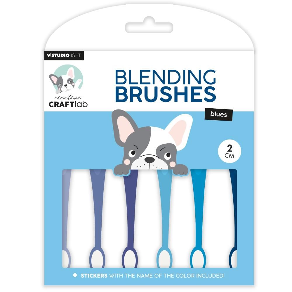 Studio Light Co - Blending Brush Set - Blues - 2cm - ESBBRU12 - 5 pcs