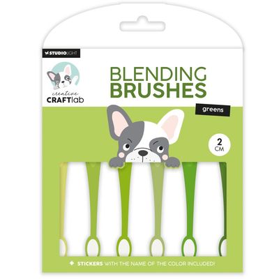 Studio Light Co - Blending Brush Set - Greens - 20cm - ESBBRU11 - 5 pcs