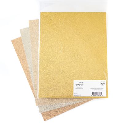 PinkFresh Studio - Essentials - Glitter Cardstock - 8.5&quot; x 11&quot; - Metallics - PF138ES - 12 sheets