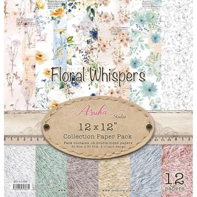 Asuka Studios - Floral Whispers Collection - 12 x 12 Paper Pad - MP-61386 - 12 sheets