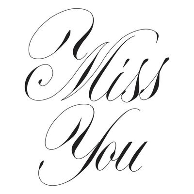 Spellbinders Paper Arts - Betterpress - Press Plate - By Paul Antonio - Miss You - BP-102