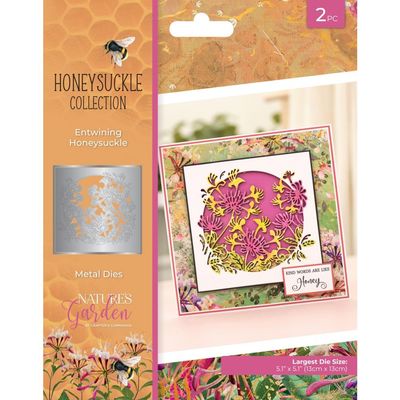 Crafters Companion - Nature&#39;s Garden Collection - Metal Die Set - Entwining Honeysuckle - NG-HS-STD-ENHO