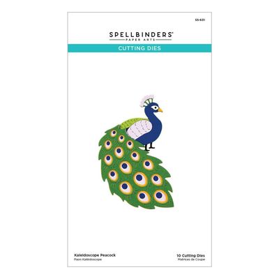 Spellbinders Paper Arts - Kaleidoscope Peacock -  Etched Die Set - S5-631 - 10 Dies