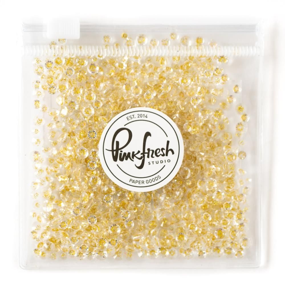 PinkFresh Studio - Gems - Clear with Gold Dust - PF154ES