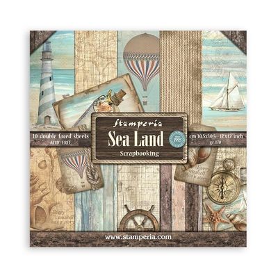 Stamperia - Sea Land Collection - 12 x 12 Paper Pack - SBBL37 - 12 sheets