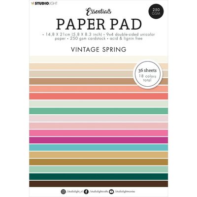 Studio Light Co - Paper Pad - NR92 - Vintage Spring - 8.25&quot; x 5.83&quot; - SL-ES-PP - 36 sheets