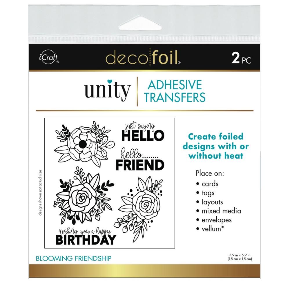 Therm O Web - iCraft - Deco Foil - A2 - Adhesive Transfer Sheets - Blooming Friendship - 19119 - 2 sheets