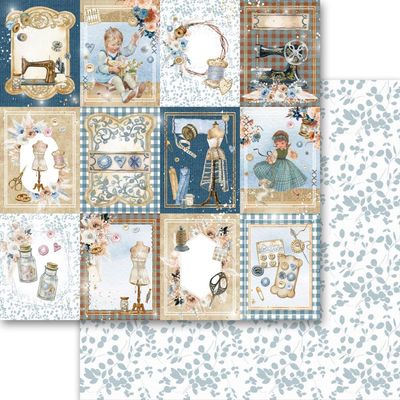 Memory Place - Stitched Together Collection - 12 x 12 Paper Pack - MP-61410 - 12 Sheets